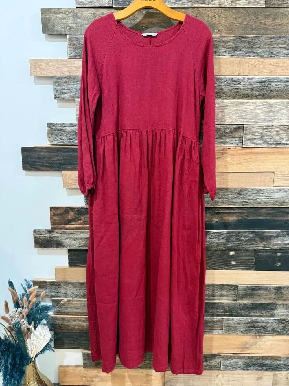 Linenfox Margo dress linen pockets size XS